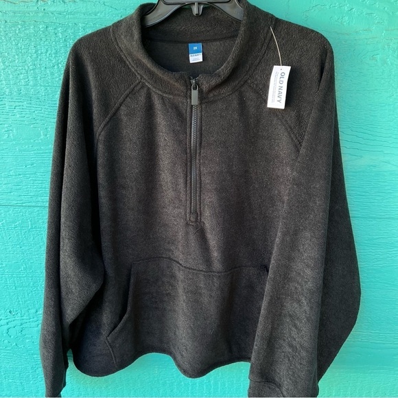 OLD NAVY PERFORMANCE MICRO FLEECE PULLOVER QUARTER ZIP POCKETS SIZE 2X NWT - Picture 1 of 9
